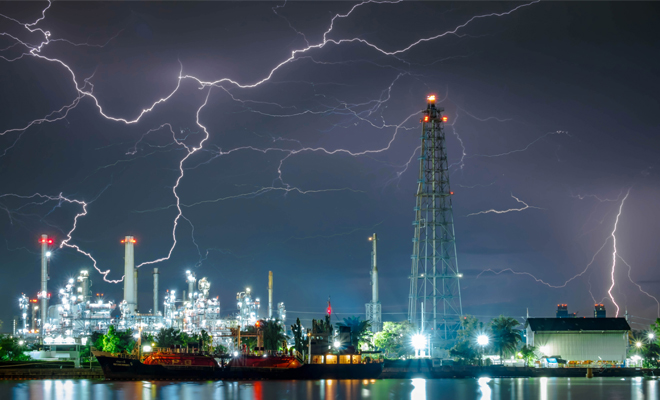 losses caused by lightning in the industry