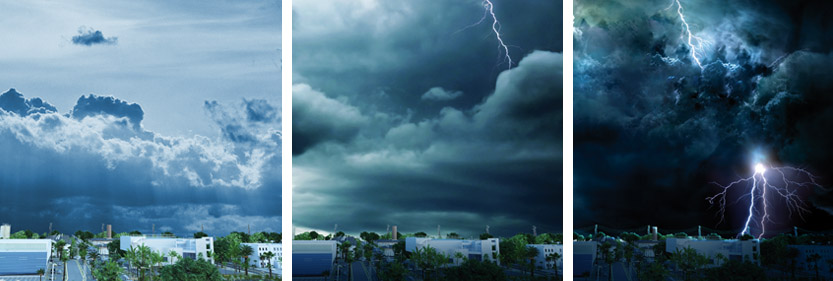 thunderstorm and lightning 